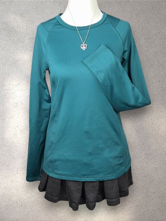 Spyder Tops - Spyder Active Fleece Lined Top Women's S Green Stretch Activewear Yoga Gorpcore